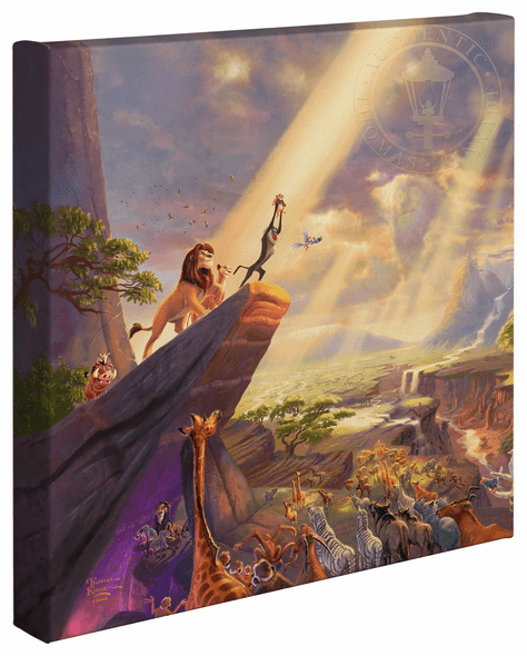 Thomas Kinkade Studios: "Disney The Lion King - 14' x 14' Gallery Wrapped Canvas"
