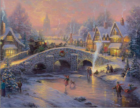 Thomas Kinakde 24x30 Gallery Wrapped Canvas:"Spirit of Christmas" Thomas Kinakde 24x30 Gallery Wrapped Canvas:"Spirit of Christmas"