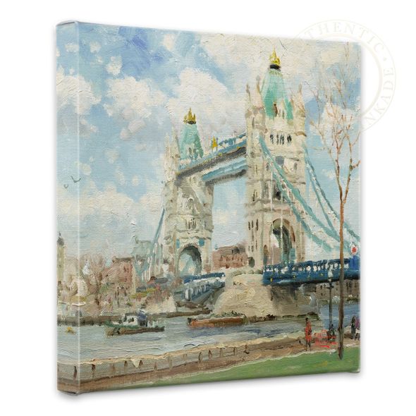 Thomas Kinkade Studios: "Tower Bridge, London - 14' x 14' Gallery Wrapped Canvas"