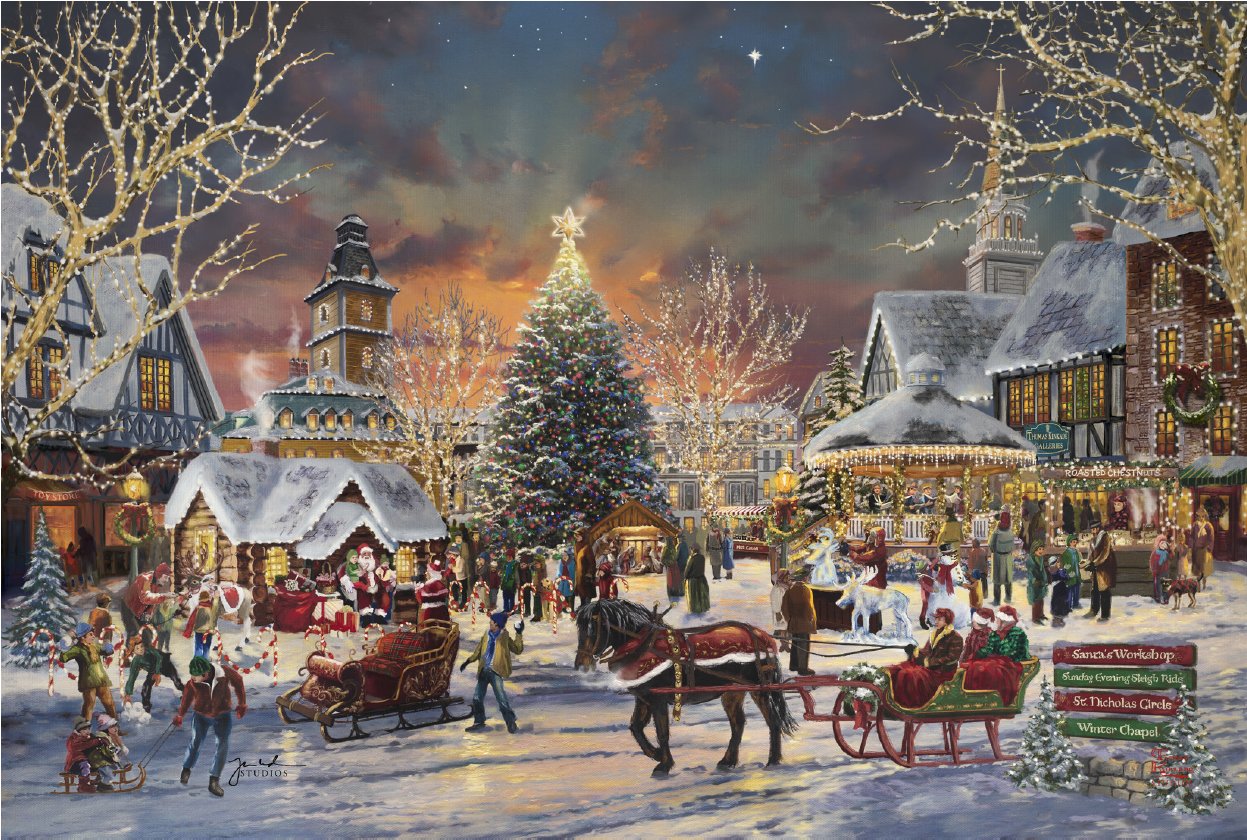 Thomas Kinkade Studios® Limited Edition Giclee:"Christmas Festival"