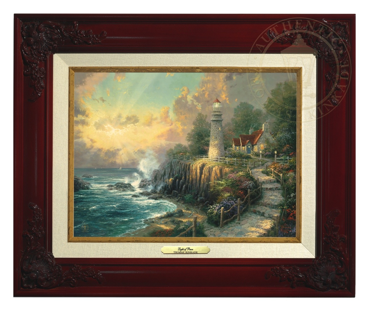 Thomas Kinkade 9" x 12" Framed Canvas Classics:"The Light of Peace"