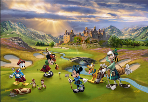 Scott Smith Disney Limited Edition Giclee Print:"Disney Golf"