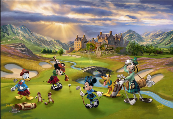 Scott Smith Disney Limited Edition Giclee Print:"Disney Golf"