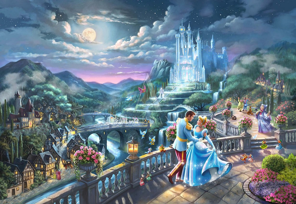 Scott Smith Disney Limited Edition Giclee Print:"Cinderella Midnight Stroll"
