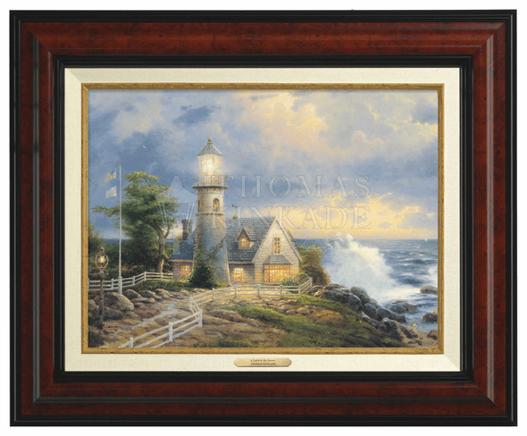 Thomas Kinkade 12" x 16" Framed Canvas Classics:"A Light in the Storm"