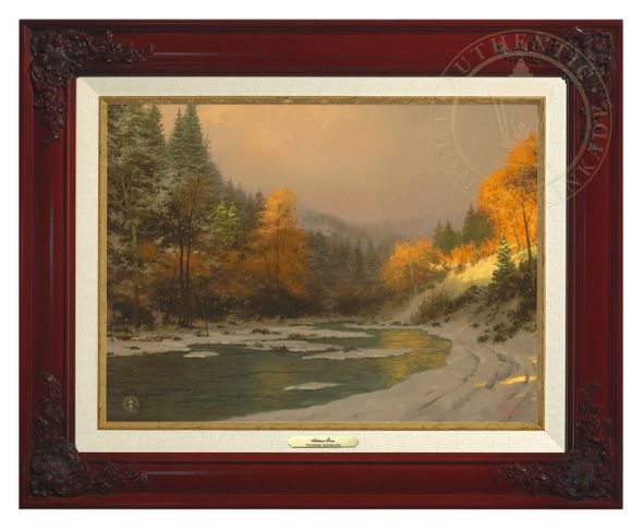 Thomas Kinkade 12" x 16" Framed Canvas Classics:"Autumn Snow"