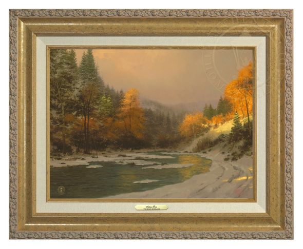 Thomas Kinkade 12" x 16" Framed Canvas Classics:"Autumn Snow"