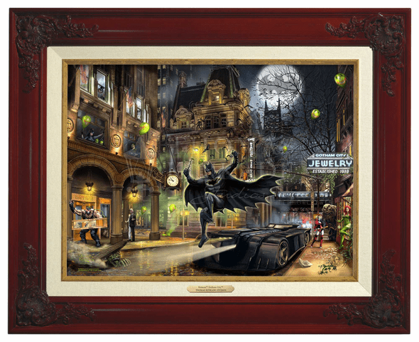 Thomas Kinkade 12" x 16" Framed Canvas Classics:"Batman Gotham City"