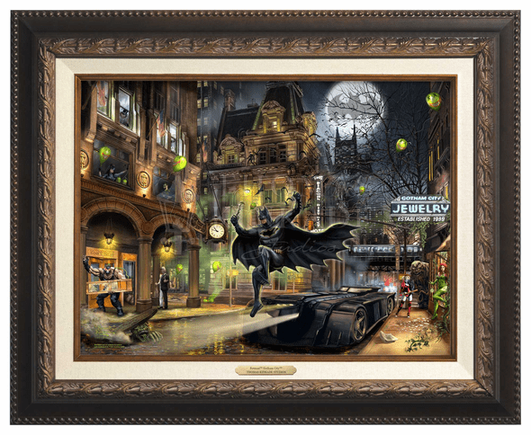 Thomas Kinkade 12" x 16" Framed Canvas Classics:"Batman™ Gotham City™"