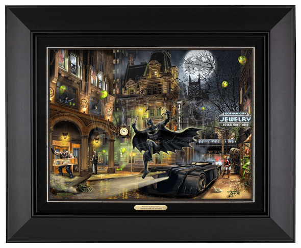 Thomas Kinkade 12" x 16" Framed Canvas Classics:"Batman Gotham City"