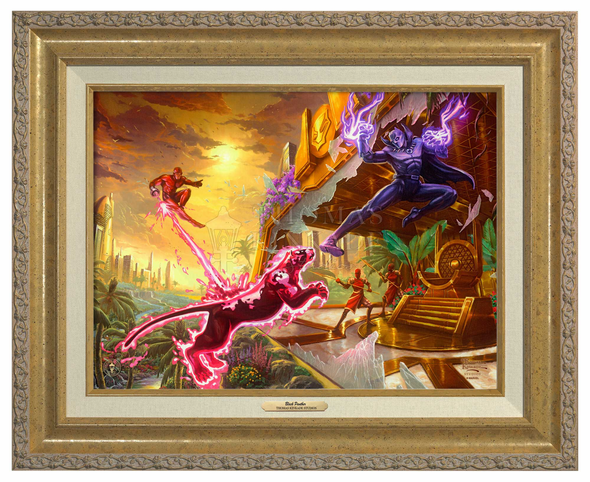 Thomas Kinkade 12" x 16" Framed Canvas Classics:"Black Panther"