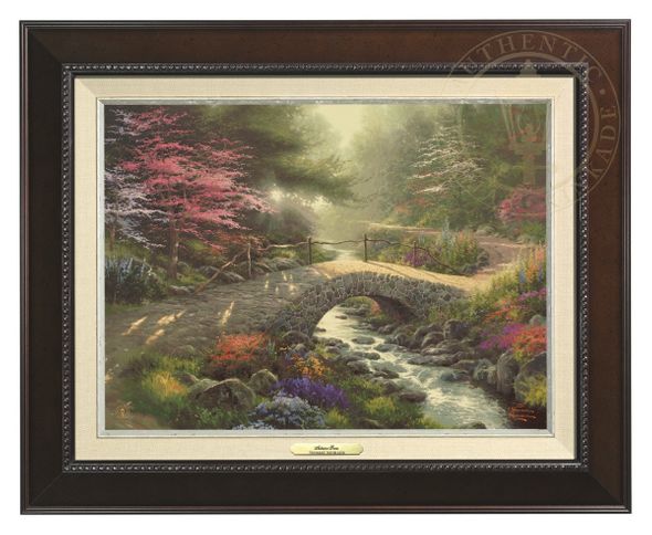Thomas Kinkade 12" x 16" Framed Canvas Classics:"Bridge of Faith"