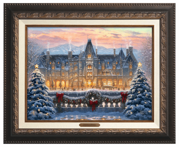 Thomas Kinkade 12" x 16" Framed Canvas Classics:"Christmas at Biltmore®"