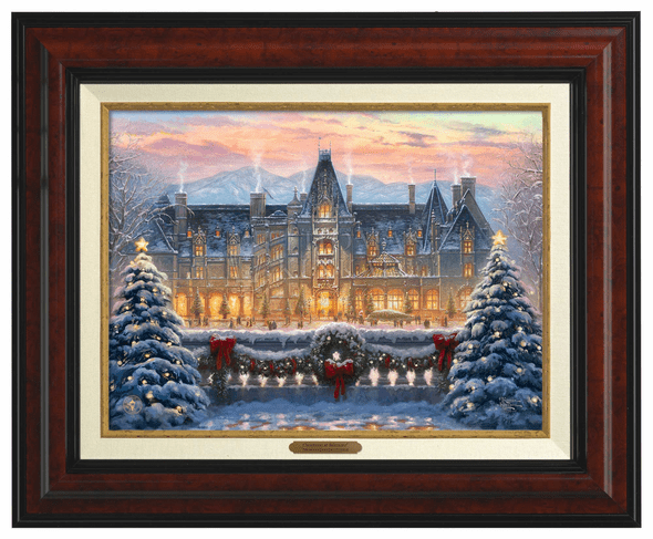 Thomas Kinkade 12" x 16" Framed Canvas Classics:"Christmas at Biltmore"