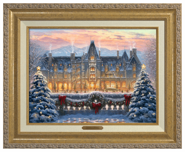 Thomas Kinkade 12" x 16" Framed Canvas Classics:"Christmas at Biltmore®"