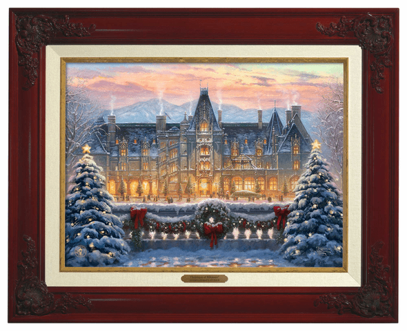 Thomas Kinkade 12" x 16" Framed Canvas Classics:"Christmas at Biltmore®"