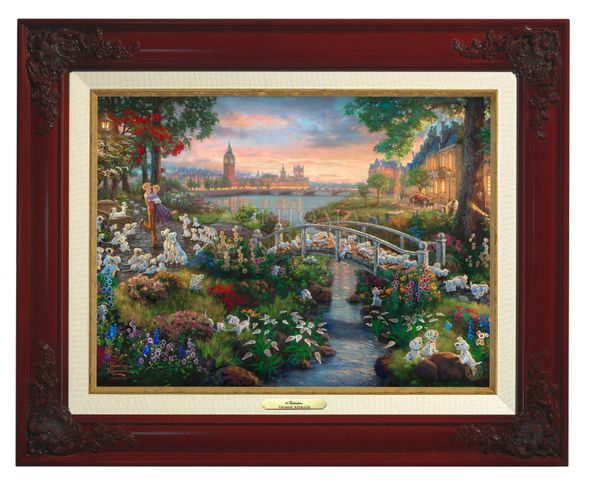 Thomas Kinkade 12" x 16" Framed Canvas Classics:"Disney 101 Dalmatians"