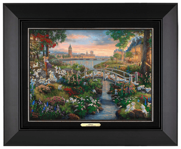 Thomas Kinkade 12" x 16" Framed Canvas Classics:"Disney 101 Dalmatians"