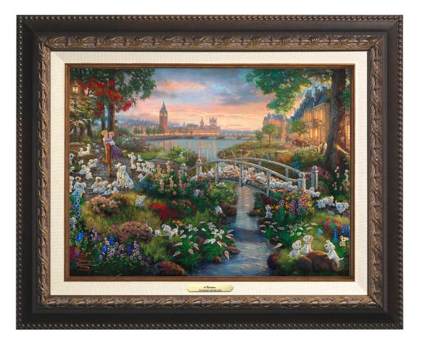 Thomas Kinkade 12" x 16" Framed Canvas Classics:"Disney 101 Dalmatians"