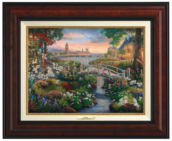 Thomas Kinkade 12" x 16" Framed Canvas Classics:"Disney 101 Dalmatians"