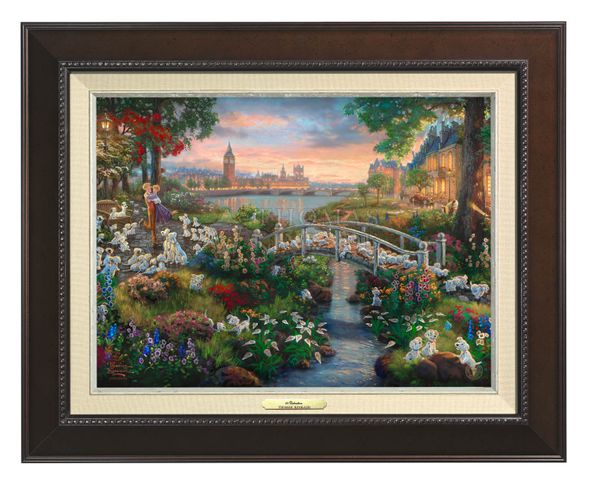Thomas Kinkade 12" x 16" Framed Canvas Classics:"Disney 101 Dalmatians"