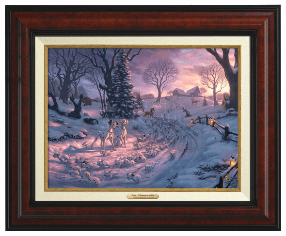 Thomas Kinkade 12" x 16" Framed Canvas Classics:"Disney 101 Dalmatians on the Run"