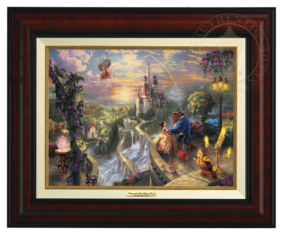 Thomas Kinkade 12" x 16" Framed Canvas Classics"Disney Beauty and the