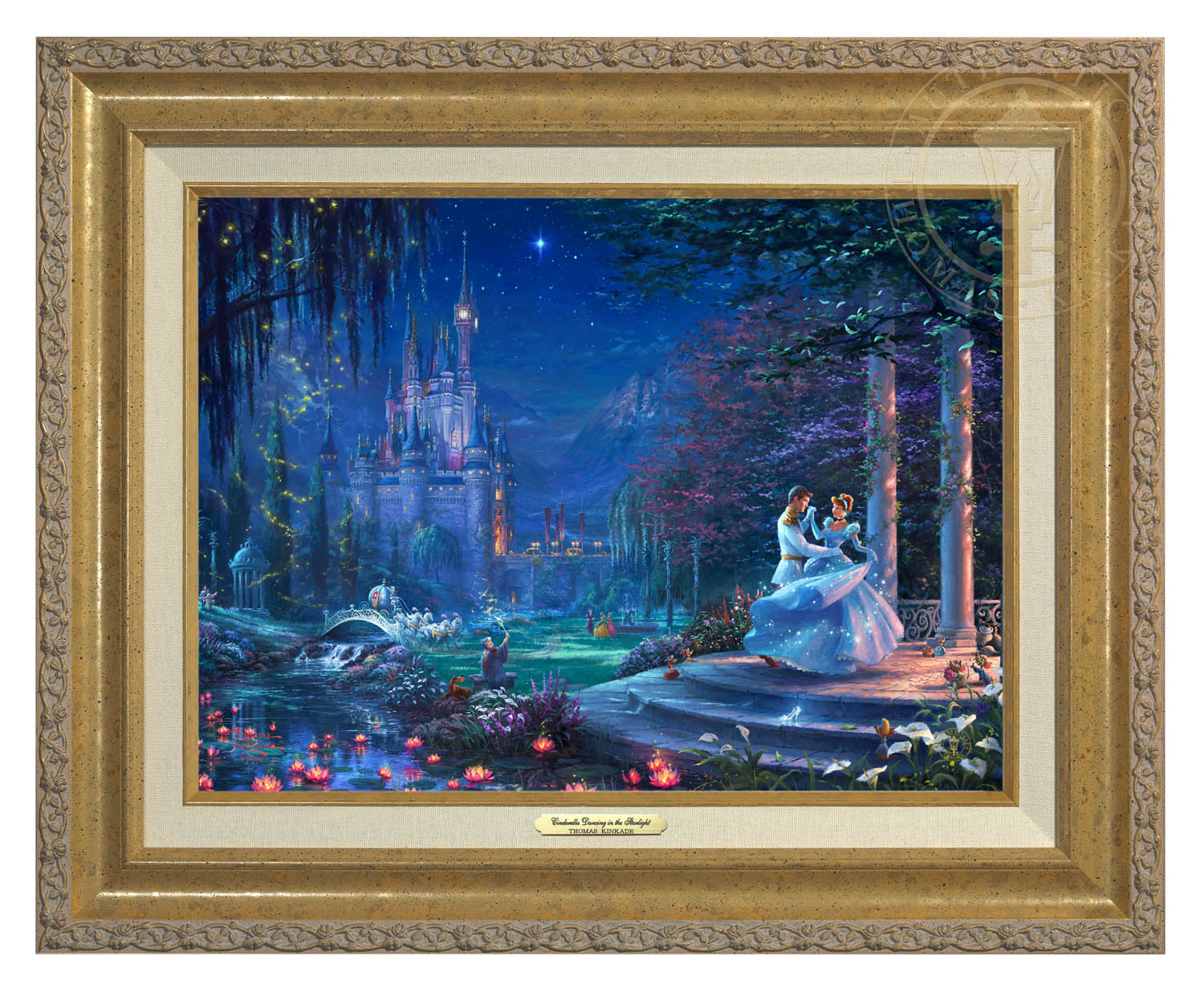 Thomas Kinkade 12" x 16" Framed Canvas Classics"Disney Cinderella