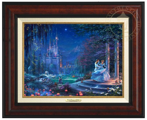 Thomas Kinkade 12" x 16" Framed Canvas Classics:"Disney Cinderella Dancing in the Starlight"