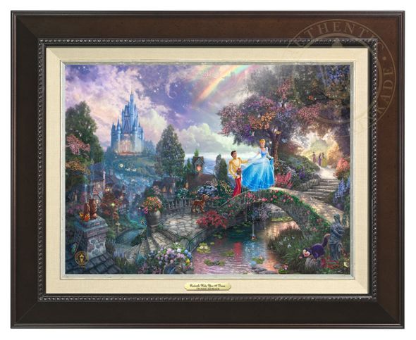 Thomas Kinkade 12" x 16" Framed Canvas Classics:"Disney Cinderella Wishes Upon A Dream"