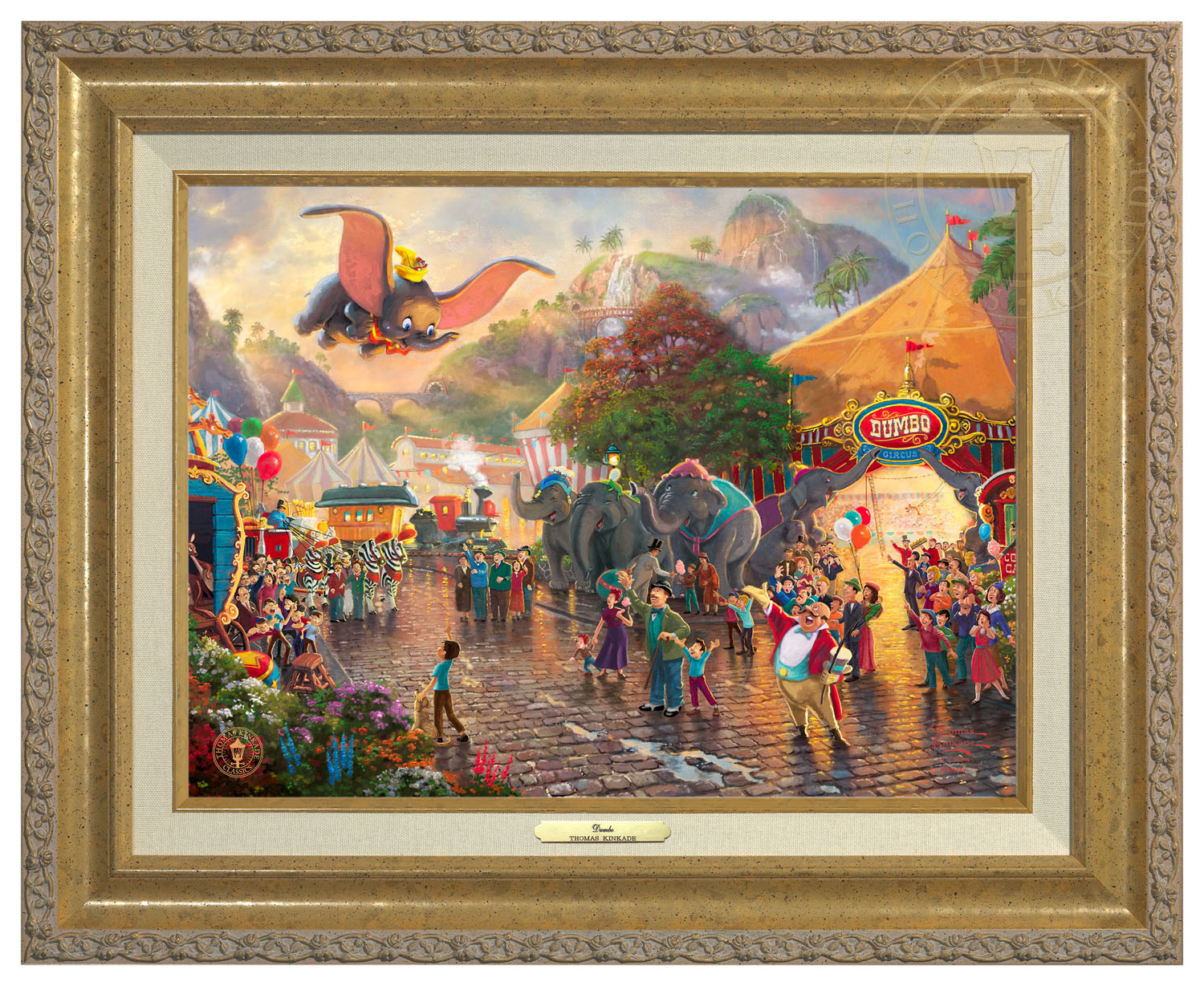 Thomas Kinkade 12" x 16" Framed Canvas Classics:"Disney Dumbo"
