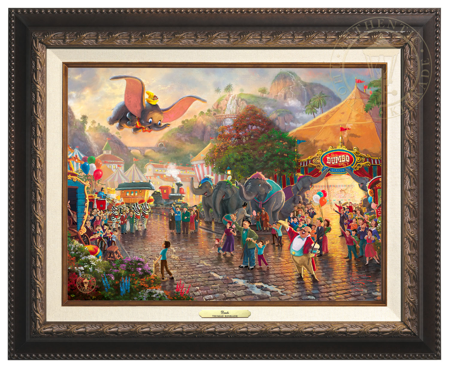 Thomas Kinkade 12" x 16" Framed Canvas Classics:"Disney Dumbo"