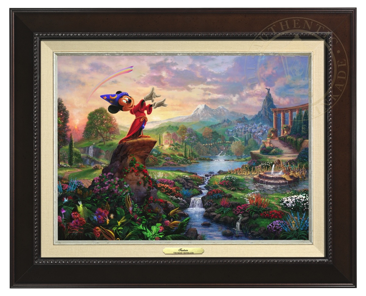 Thomas Kinkade 12" x 16" Framed Canvas Classics:"Disney Fantasia"