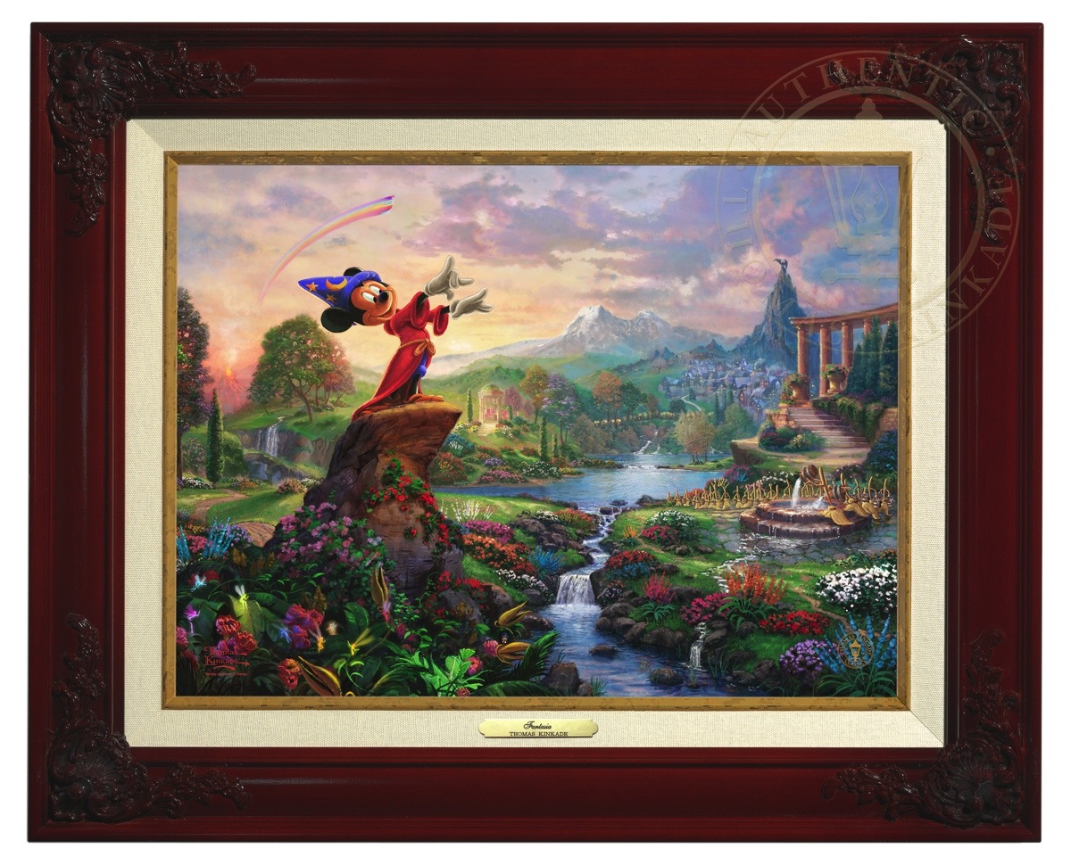 Thomas Kinkade 12" x 16" Framed Canvas Classics:"Disney Fantasia"