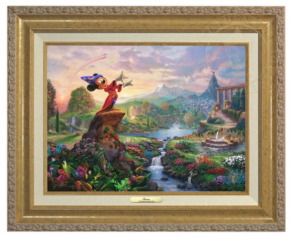 Thomas Kinkade 12" x 16" Framed Canvas Classics:"Disney Fantasia"