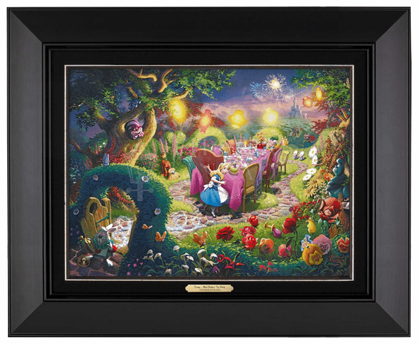 Thomas Kinkade 12" x 16" Framed Canvas Classics:"Disney Mad Hatter's Tea Party"
