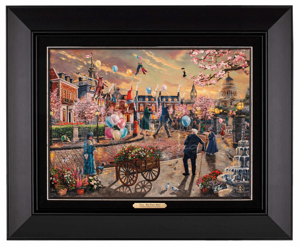 Thomas Kinkade 12" x 16" Framed Canvas Classics:"Disney Mary Poppins Returns"