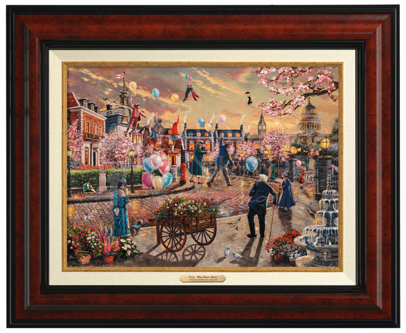 Thomas Kinkade 12" x 16" Framed Canvas Classics:"Disney Mary Poppins Returns"