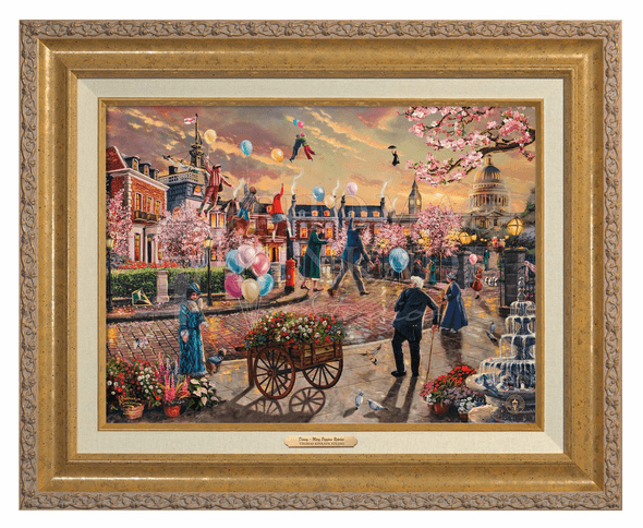 Thomas Kinkade 12" x 16" Framed Canvas Classics:"Disney Mary Poppins Returns"