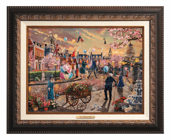 Thomas Kinkade 12" x 16" Framed Canvas Classics:"Disney Mary Poppins Returns"