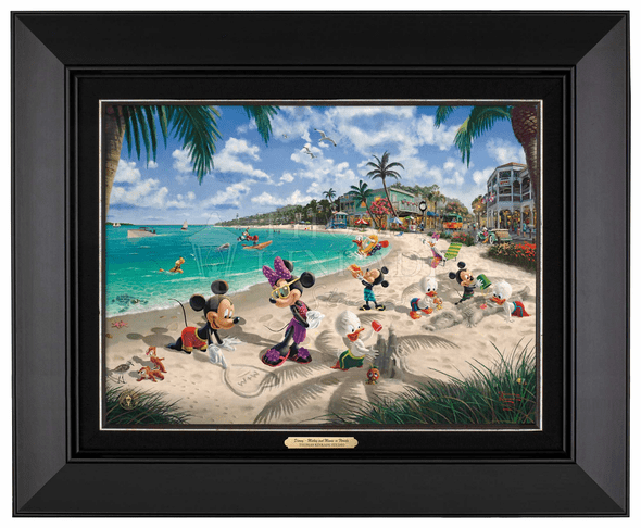 Thomas Kinkade 12" x 16" Framed Canvas Classics:"Disney Mickey and Minnie in Florida"