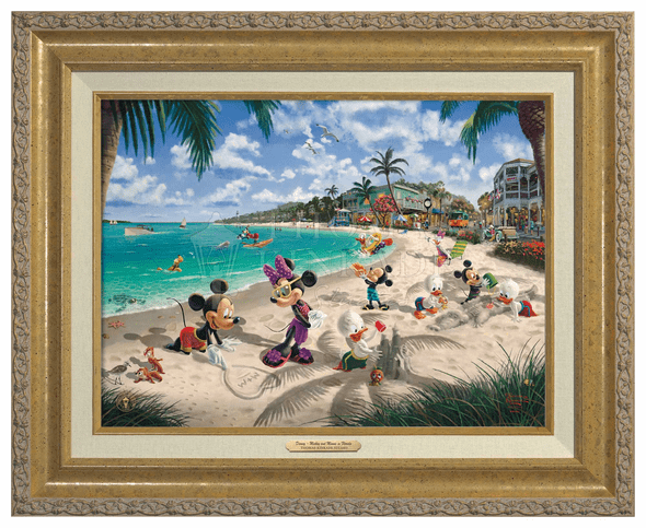 Thomas Kinkade 12" x 16" Framed Canvas Classics:"Disney Mickey and Minnie in Florida"