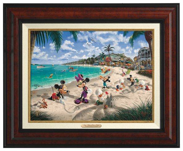 Thomas Kinkade 12" x 16" Framed Canvas Classics:"Disney Mickey and Minnie in Florida"