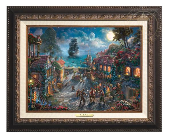 Thomas Kinkade 12" x 16" Framed Canvas Classics:"Disney Pirates of the Caribbean"