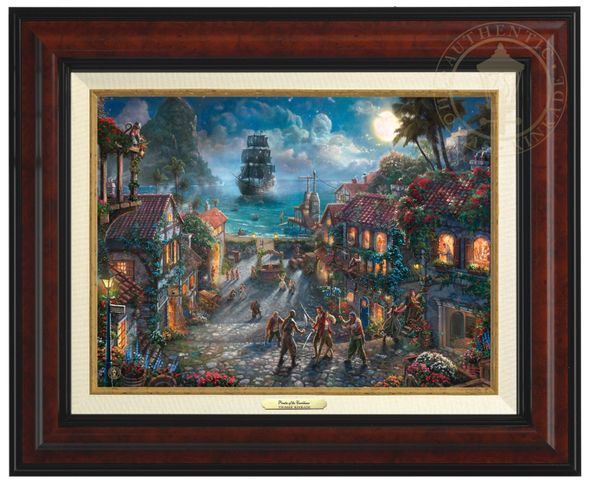 Thomas Kinkade 12" x 16" Framed Canvas Classics:"Disney Pirates of the Caribbean"