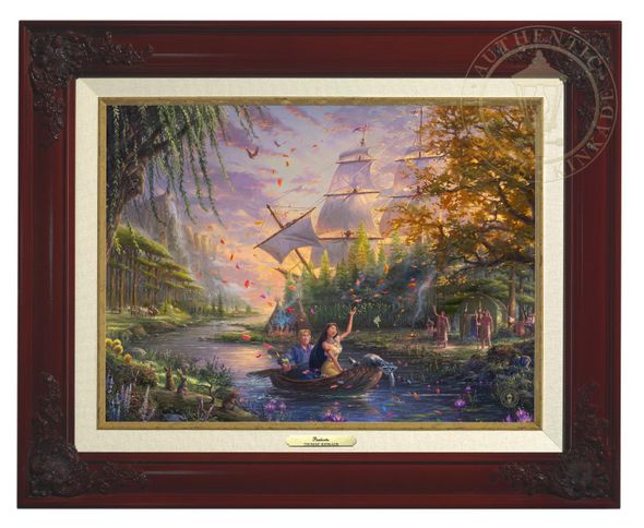 Thomas Kinkade 12" x 16" Framed Canvas Classics:"Disney Pocahontas"