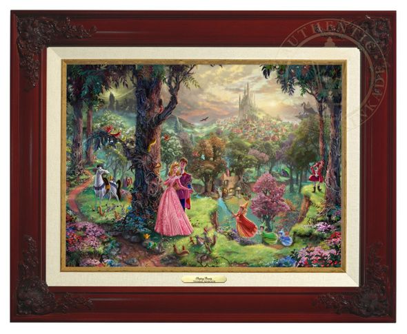 Thomas Kinkade 12" x 16" Framed Canvas Classics:"Disney Sleeping Beauty"