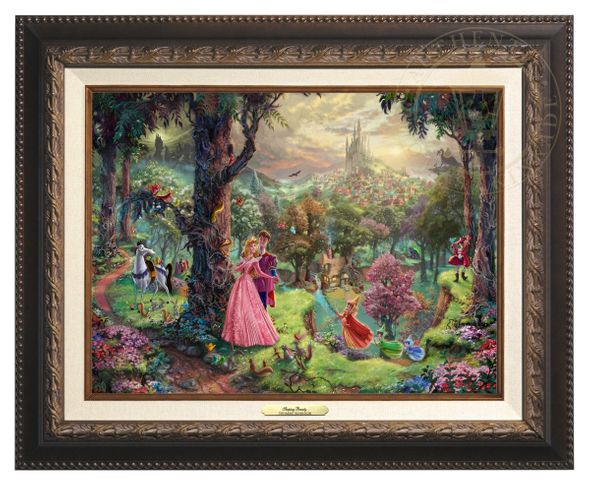 Thomas Kinkade 12" x 16" Framed Canvas Classics:"Disney Sleeping Beauty"