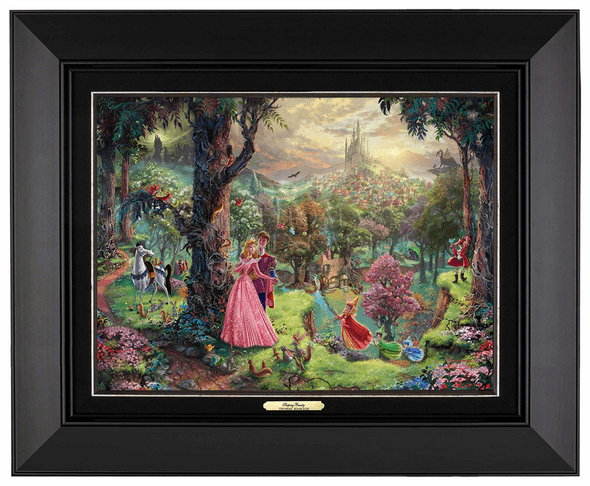 Thomas Kinkade 12" x 16" Framed Canvas Classics:"Disney Sleeping Beauty"