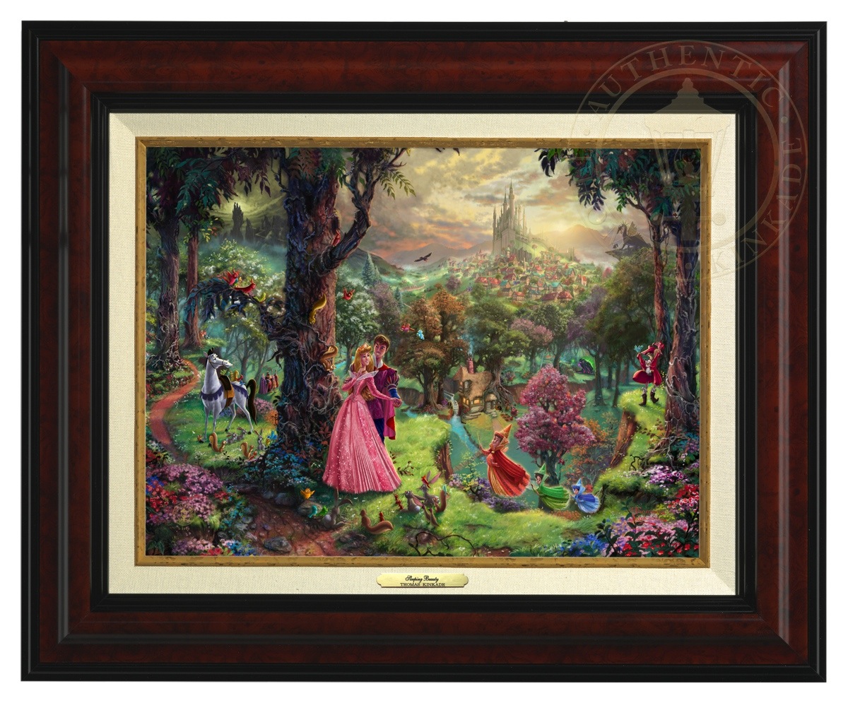 Thomas Kinkade 12" x 16" Framed Canvas Classics:"Disney Sleeping Beauty"
